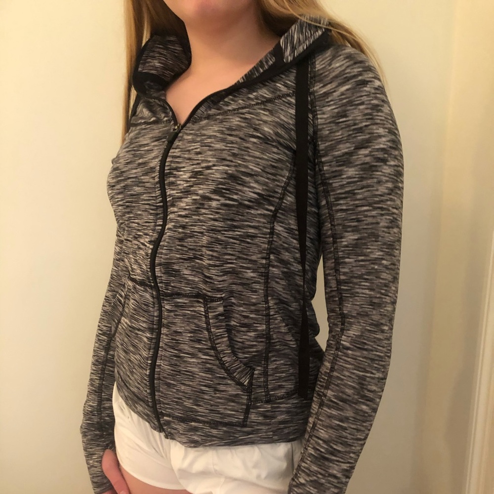 Black and White Athletic ZipUp